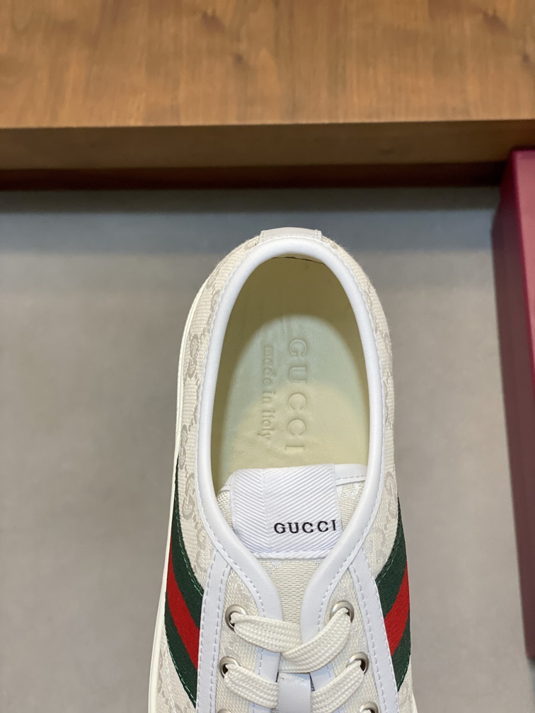 グッチ GGキャンバス ウェブストライプ スニーカー オフホワイト shoes522 - 画像 (7)