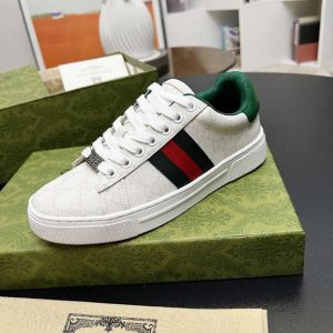 グッチ GGキャンバス ウェブストライプ スニーカー オフホワイト shoes527