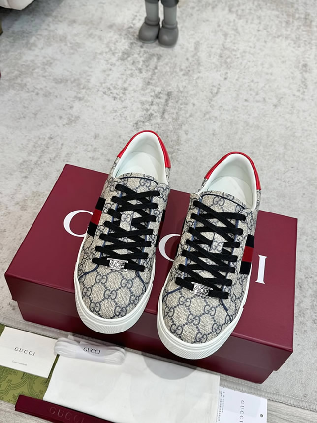 グッチ GGスプリーム ウェブストライプ スニーカー ベージュ shoes531 - 画像 (3)