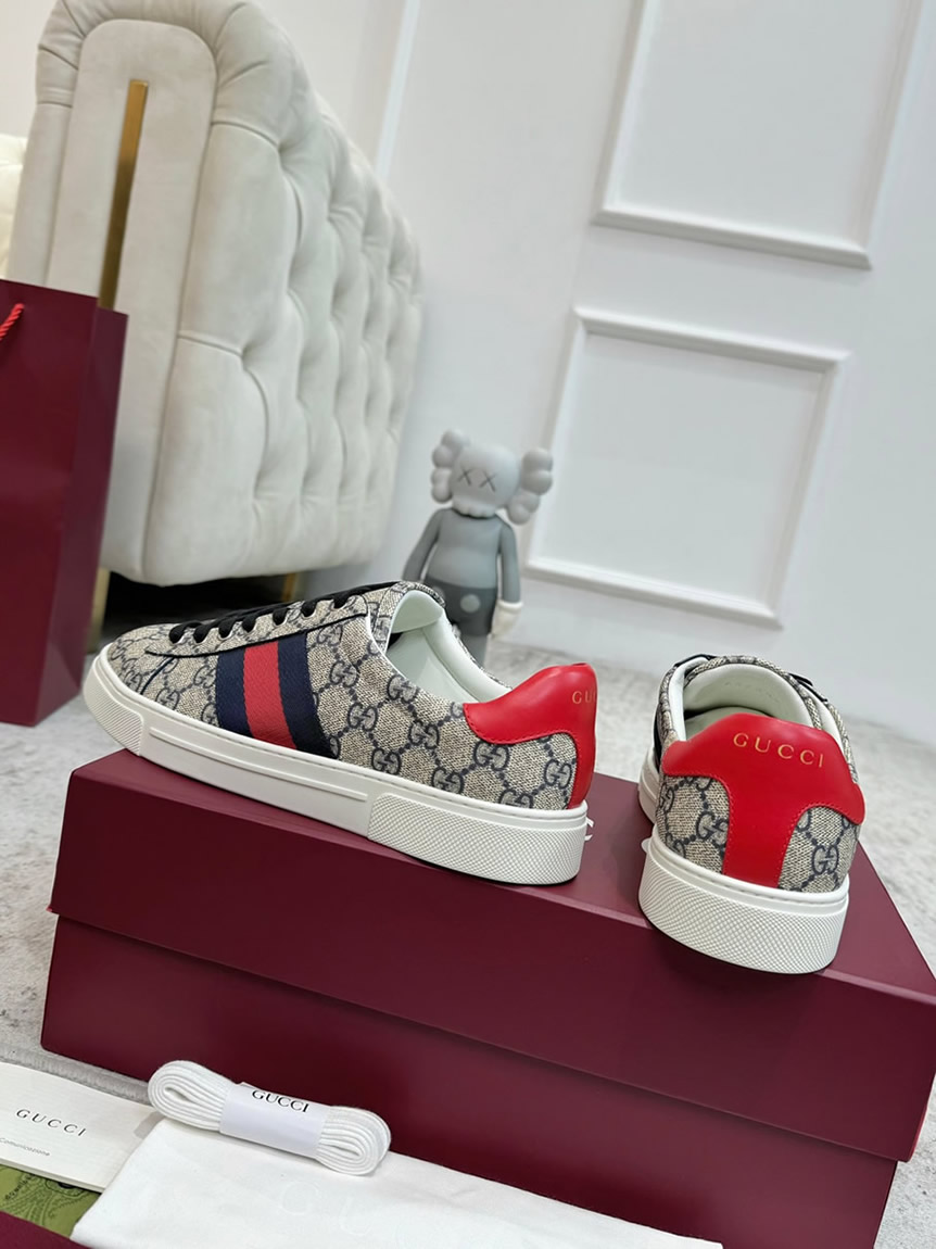 グッチ GGスプリーム ウェブストライプ スニーカー ベージュ shoes531 - 画像 (4)