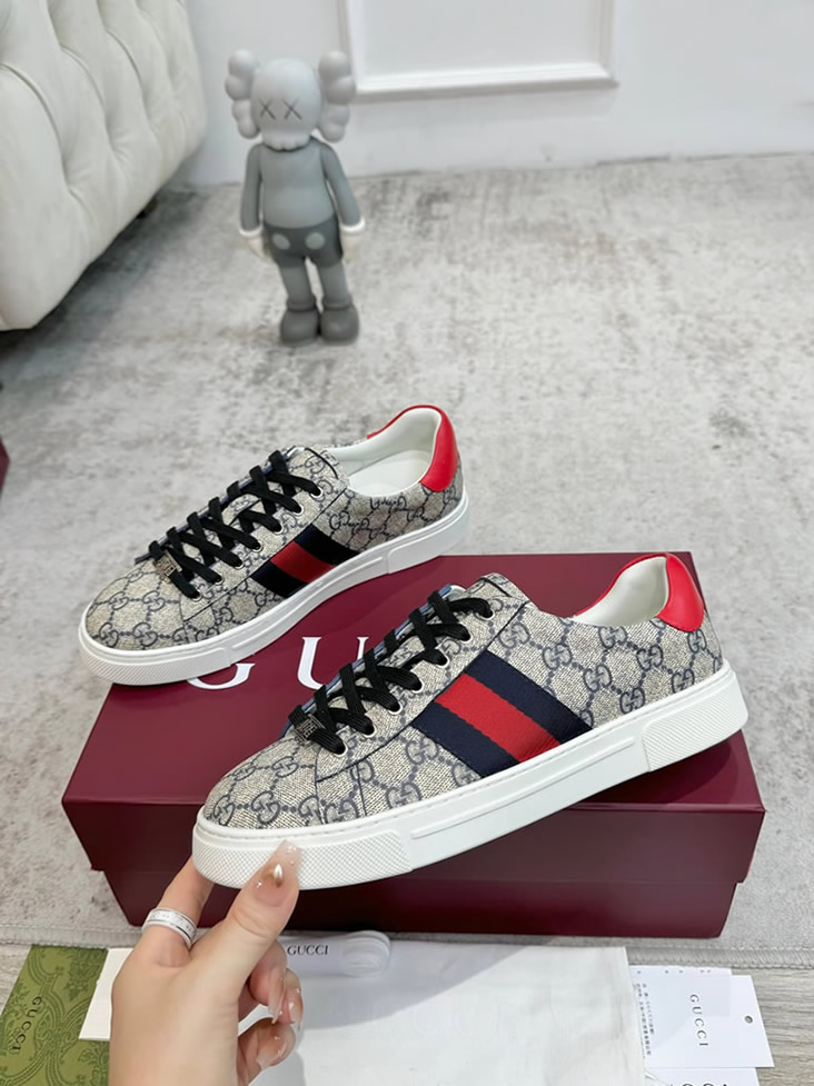 グッチ GGスプリーム ウェブストライプ スニーカー ベージュ shoes531 - 画像 (5)