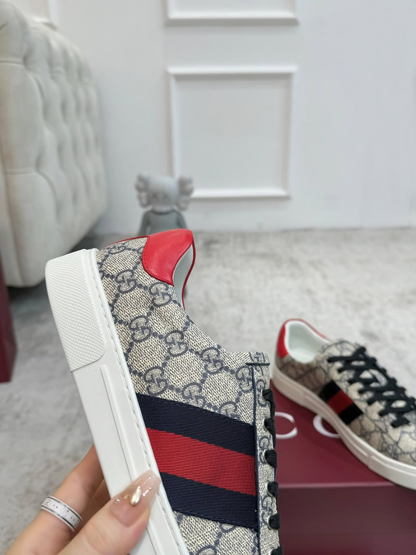 グッチ GGスプリーム ウェブストライプ スニーカー ベージュ shoes531 - 画像 (8)