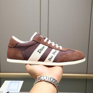 ディオール スエード＆ファブリック スニーカー ブラウン shoes533