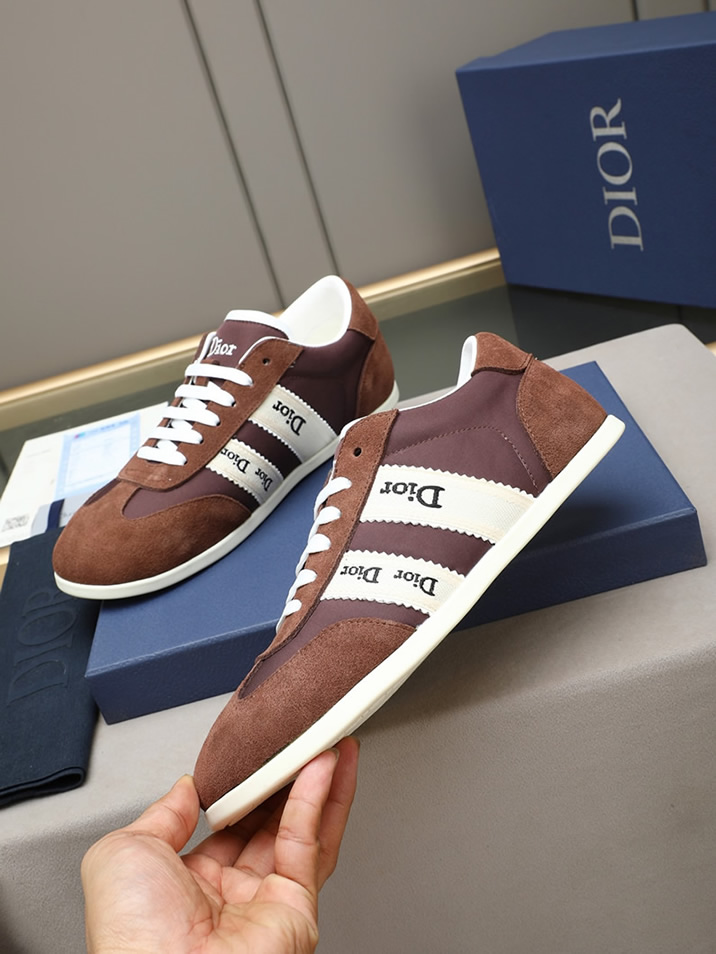 ディオール スエード&ファブリック スニーカー ブラウン shoes533 - 画像 (2)