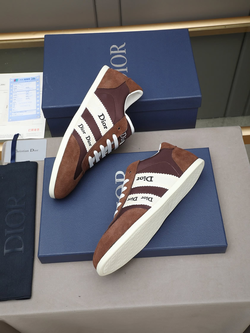 ディオール スエード&ファブリック スニーカー ブラウン shoes533 - 画像 (9)