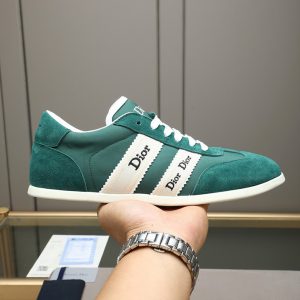 ディオール スエード＆ファブリック スニーカー グリーン shoes534