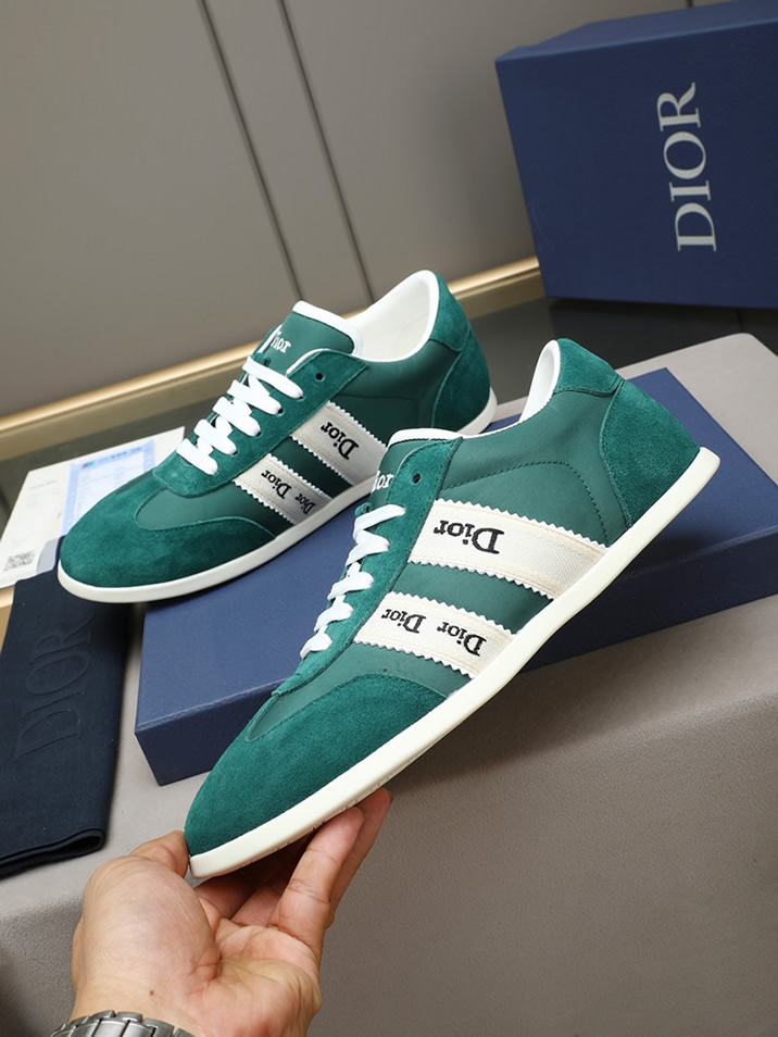 ディオール スエード&ファブリック スニーカー グリーン shoes534 - 画像 (2)