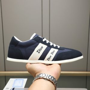 ディオール スエード＆ファブリック スニーカー ネイビー shoes535