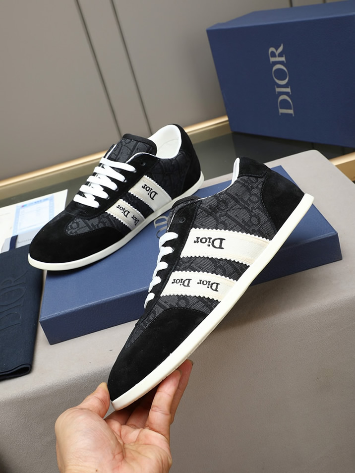 ディオール オブリーク トリム スニーカー ブラック shoes538 - 画像 (2)