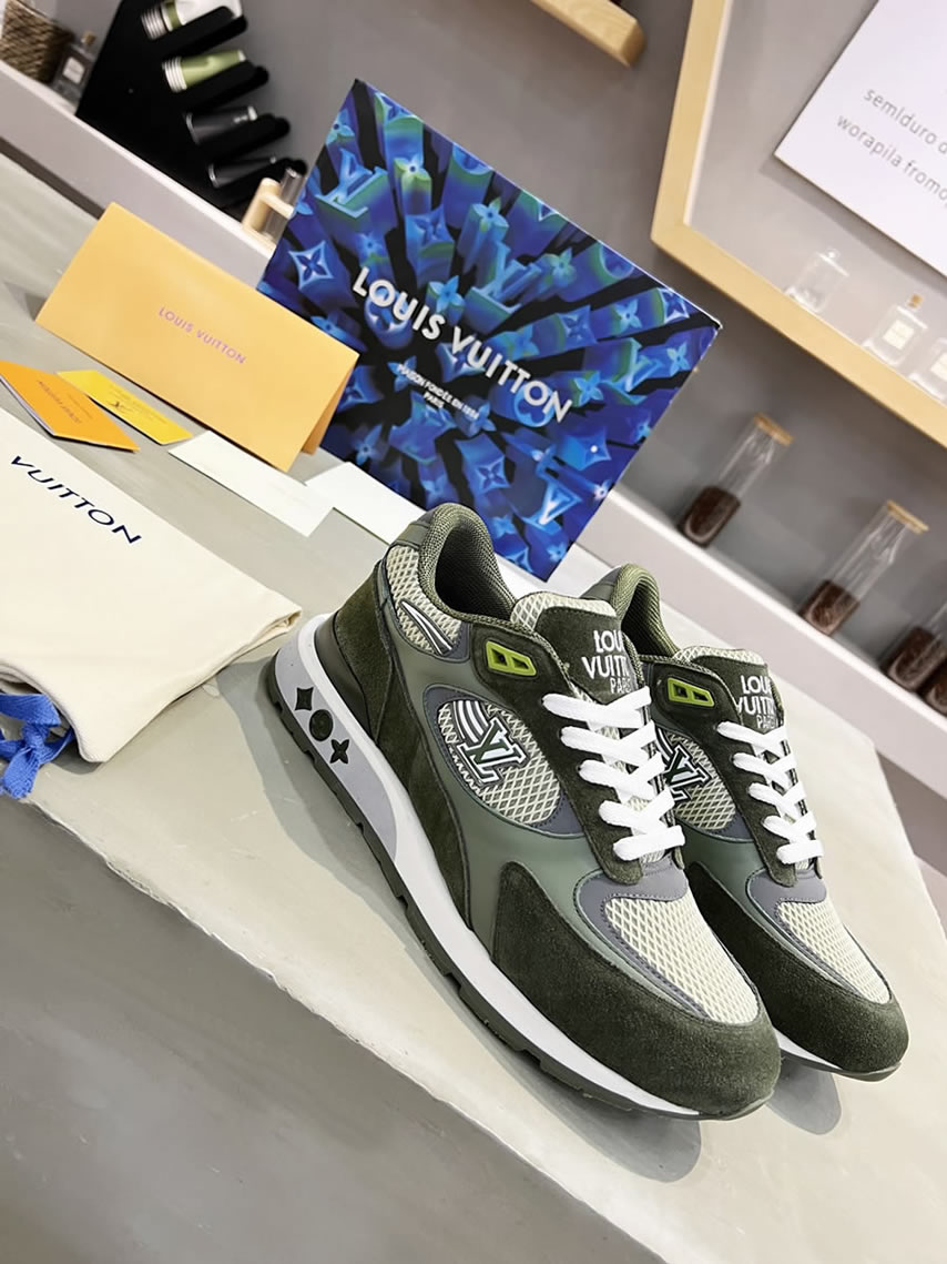 ルイ・ヴィトン ランナウェイ・ライン スニーカー グリーン shoes548 - 画像 (2)