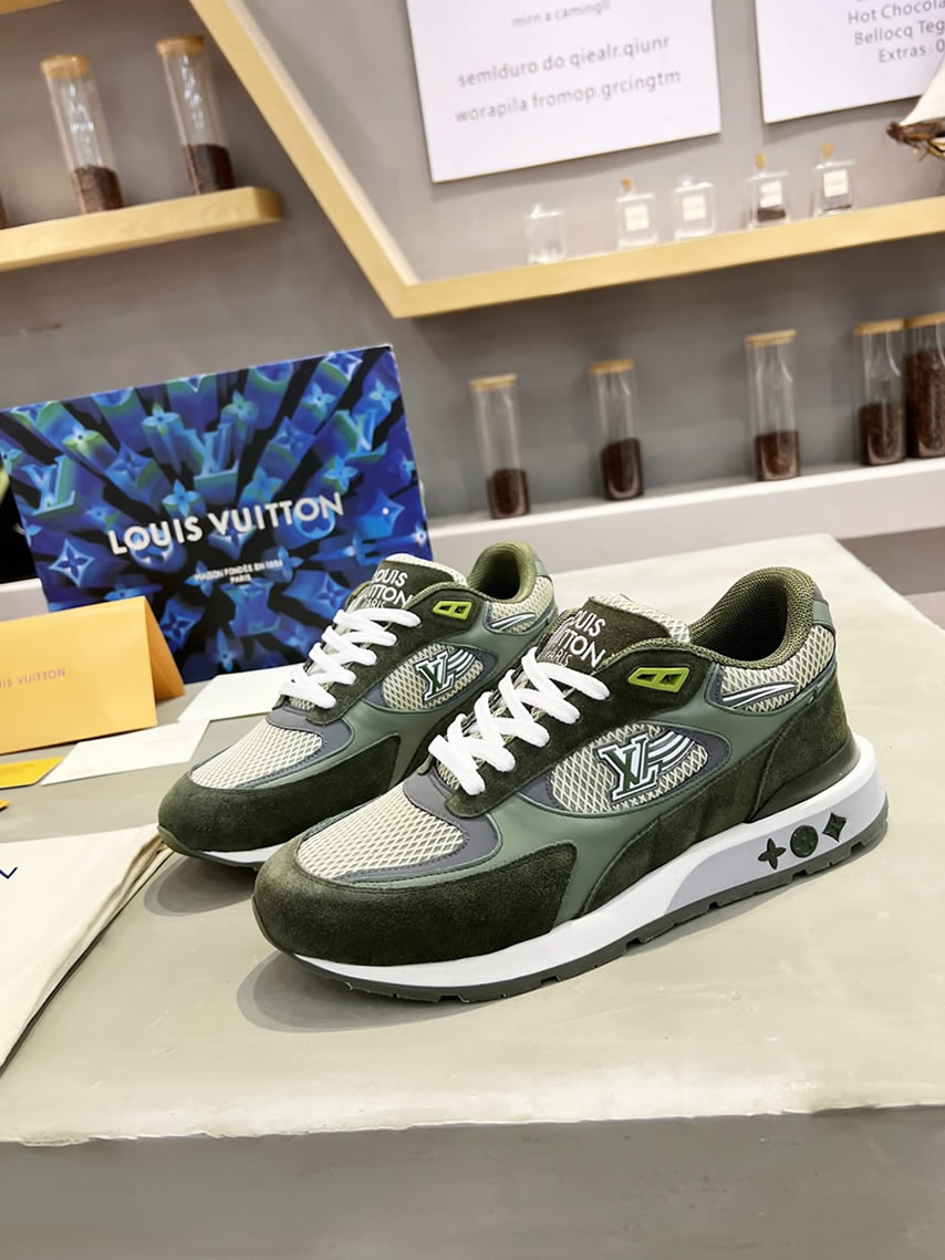 ルイ・ヴィトン ランナウェイ・ライン スニーカー グリーン shoes548