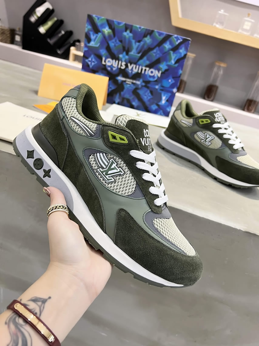 ルイ・ヴィトン ランナウェイ・ライン スニーカー グリーン shoes548 - 画像 (4)