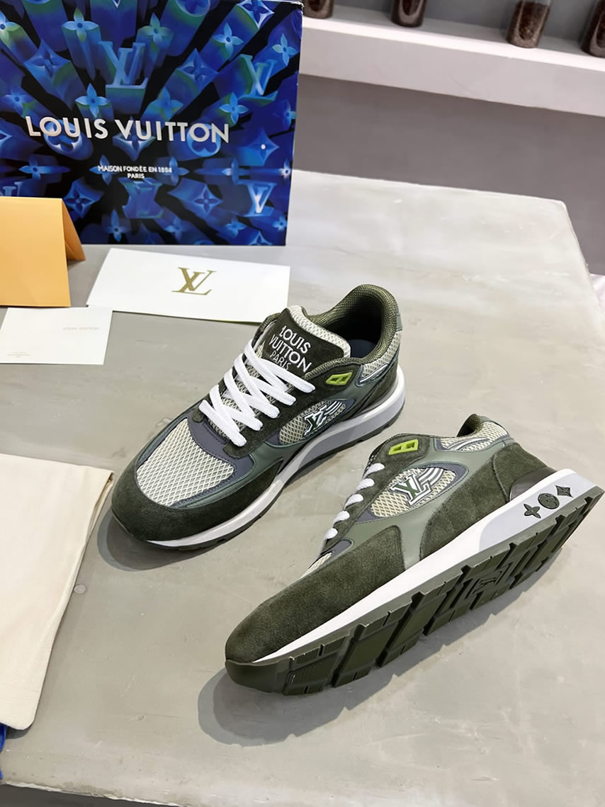 ルイ・ヴィトン ランナウェイ・ライン スニーカー グリーン shoes548 - 画像 (5)