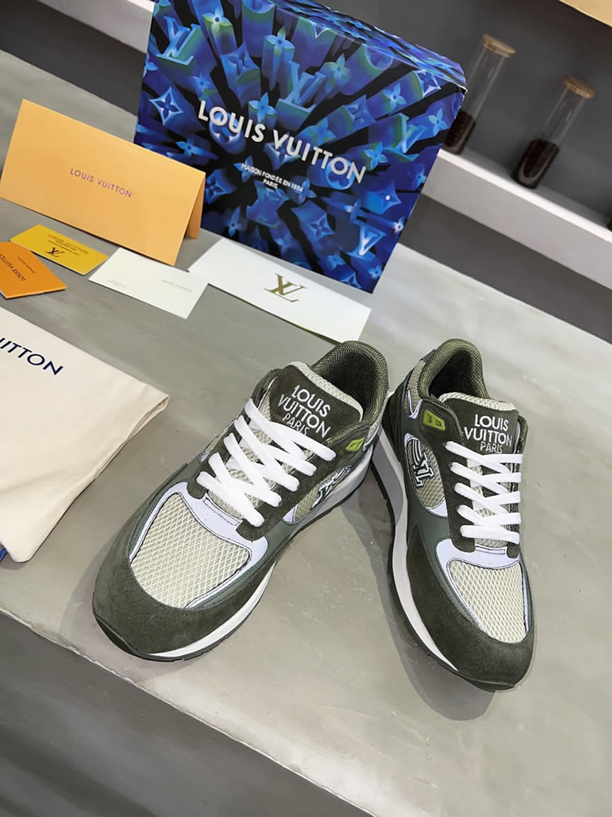 ルイ・ヴィトン ランナウェイ・ライン スニーカー グリーン shoes548 - 画像 (6)