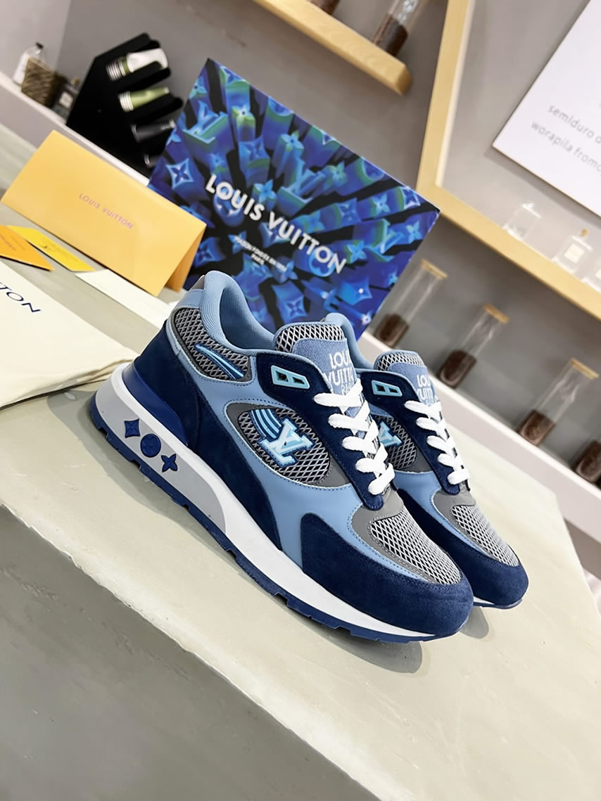 ルイ・ヴィトン ランナウェイ・ライン スニーカー ブルー shoes549 - 画像 (2)