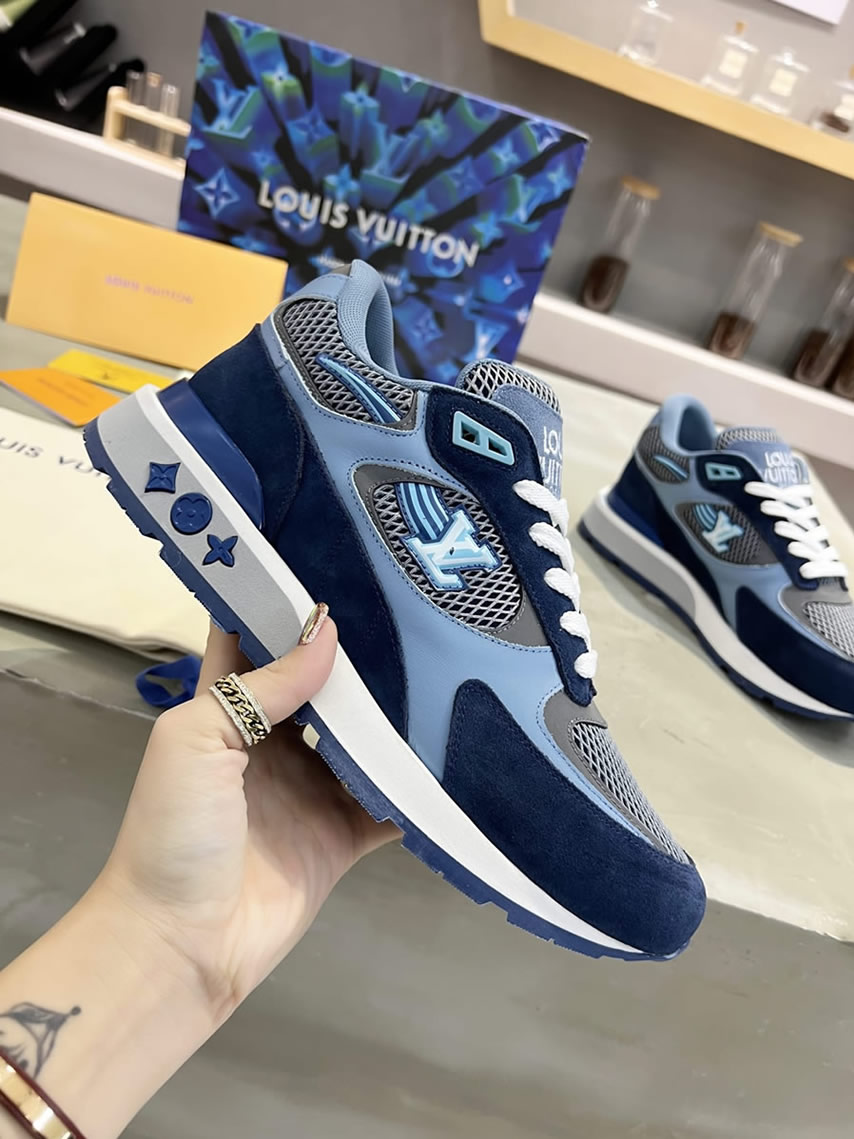 ルイ・ヴィトン ランナウェイ・ライン スニーカー ブルー shoes549 - 画像 (3)