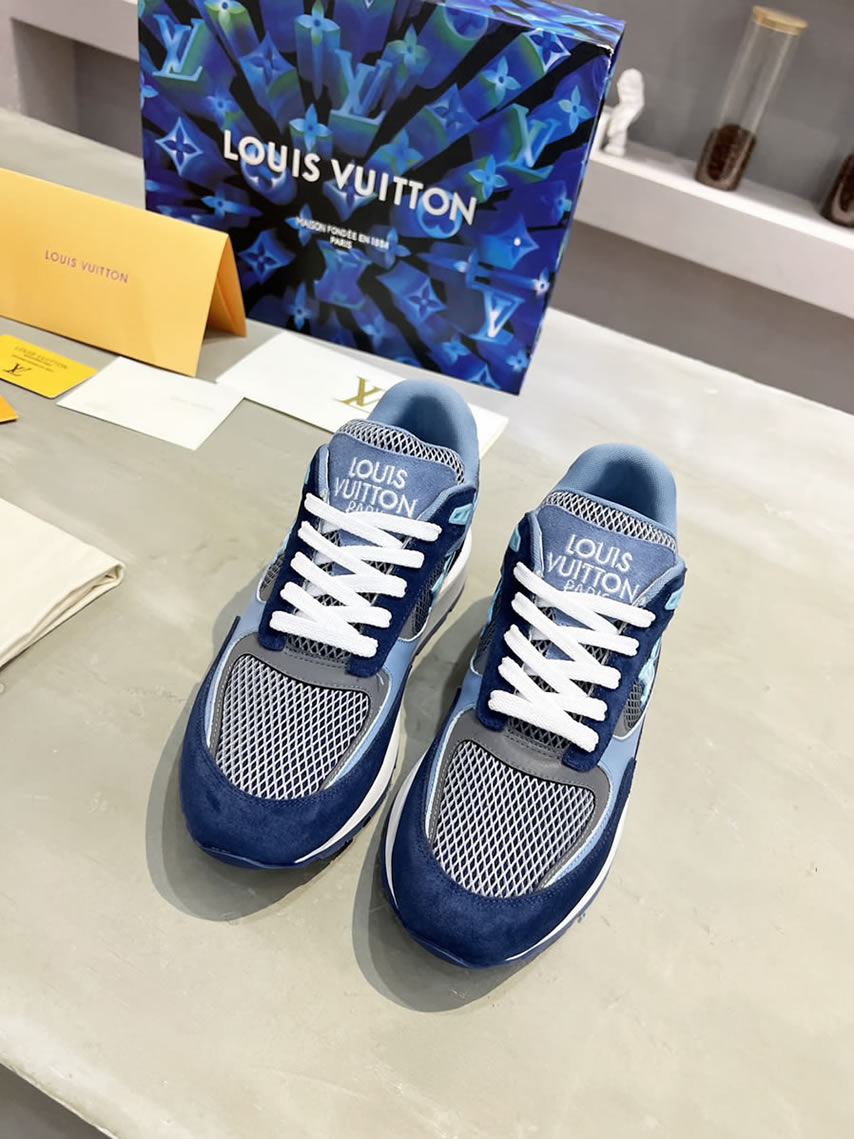 ルイ・ヴィトン ランナウェイ・ライン スニーカー ブルー shoes549 - 画像 (4)