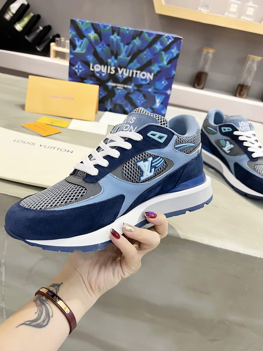 ルイ・ヴィトン ランナウェイ・ライン スニーカー ブルー shoes549 - 画像 (6)