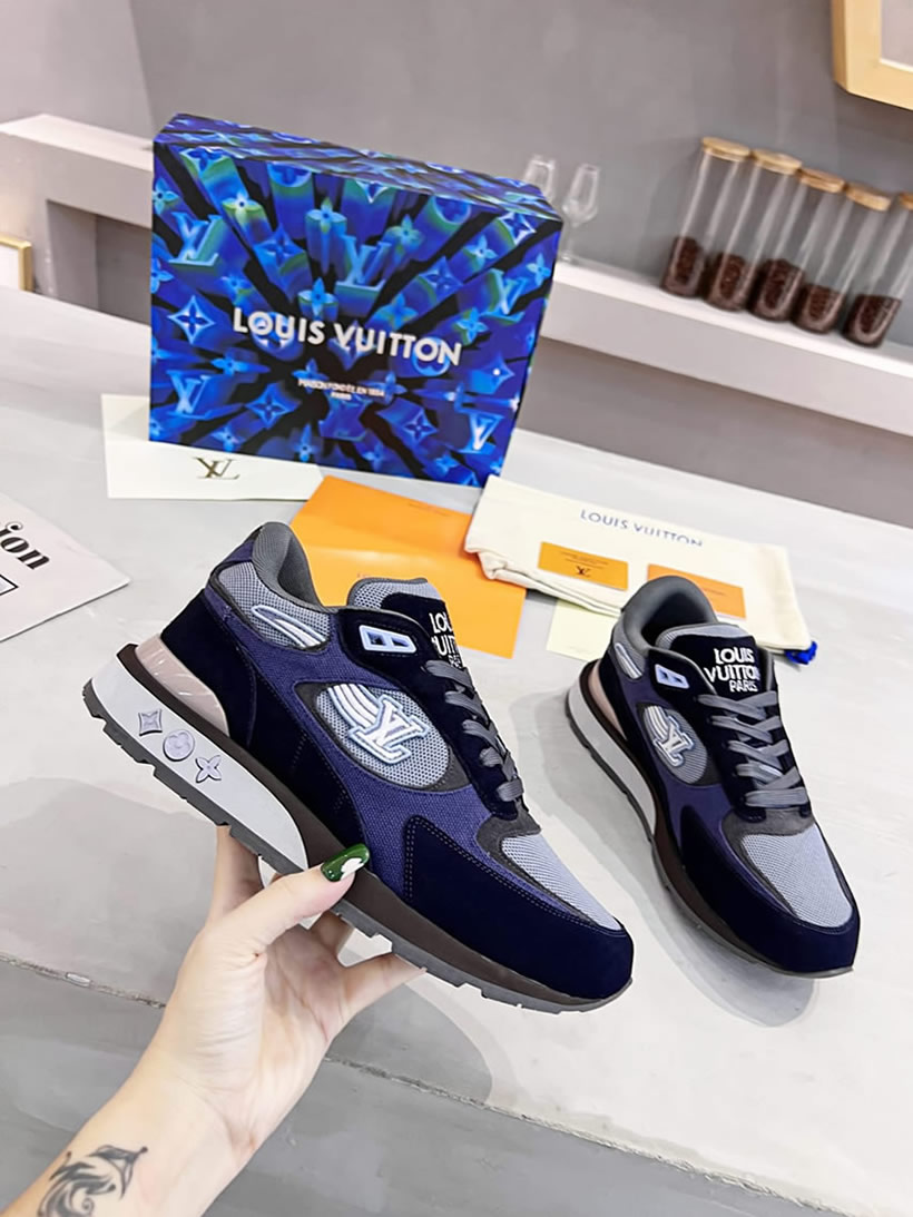 ルイ・ヴィトン ランナウェイ・ライン スニーカー ネイビー shoes550 - 画像 (4)