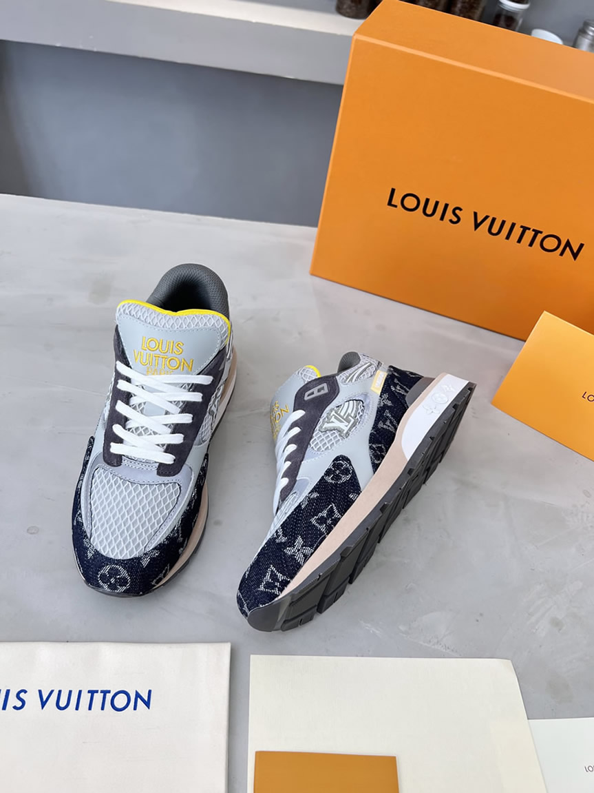 ルイ・ヴィトン ランナウェイ・ライン スニーカー デニム shoes552 - 画像 (4)