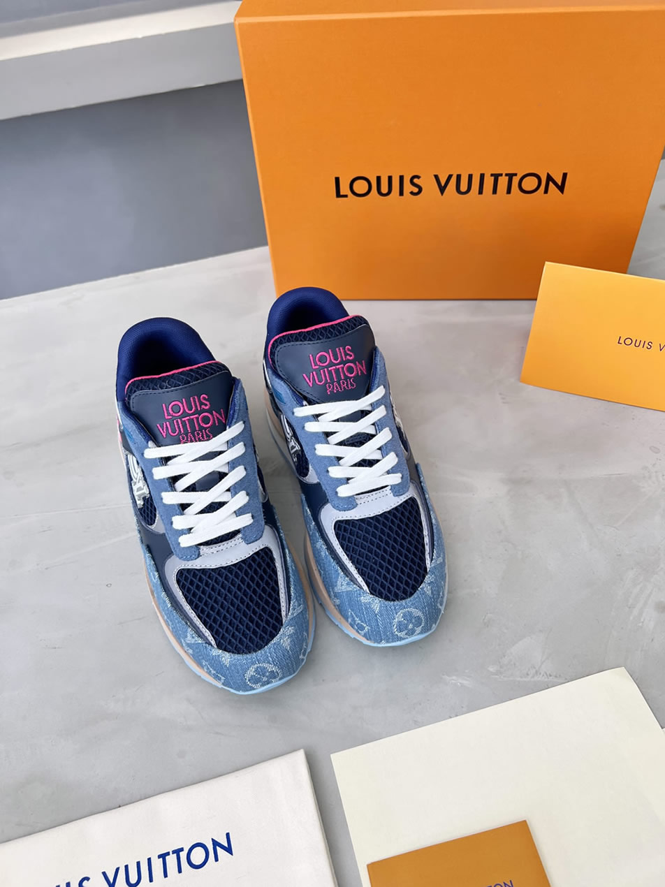 ルイ・ヴィトン ランナウェイ・ライン スニーカー ブルー&ピンク shoes553 - 画像 (2)