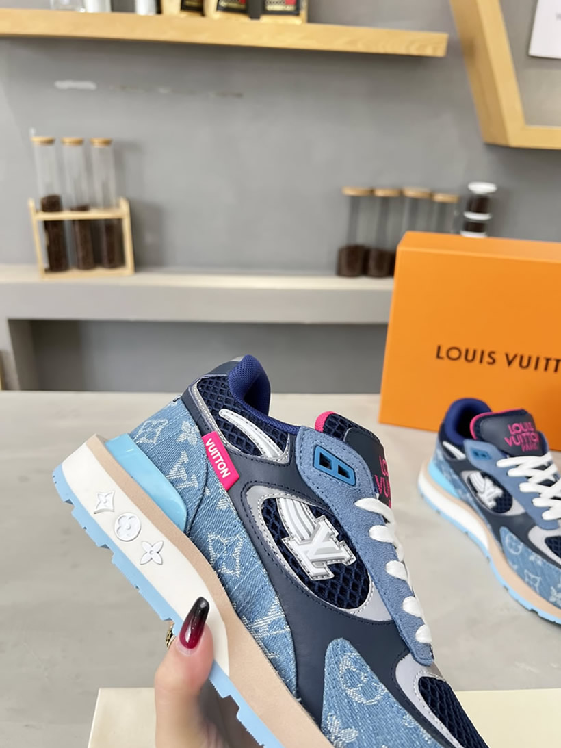 ルイ・ヴィトン ランナウェイ・ライン スニーカー ブルー&ピンク shoes553 - 画像 (5)