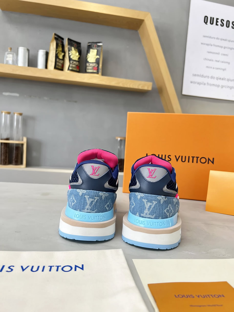 ルイ・ヴィトン ランナウェイ・ライン スニーカー ブルー&ピンク shoes553 - 画像 (8)