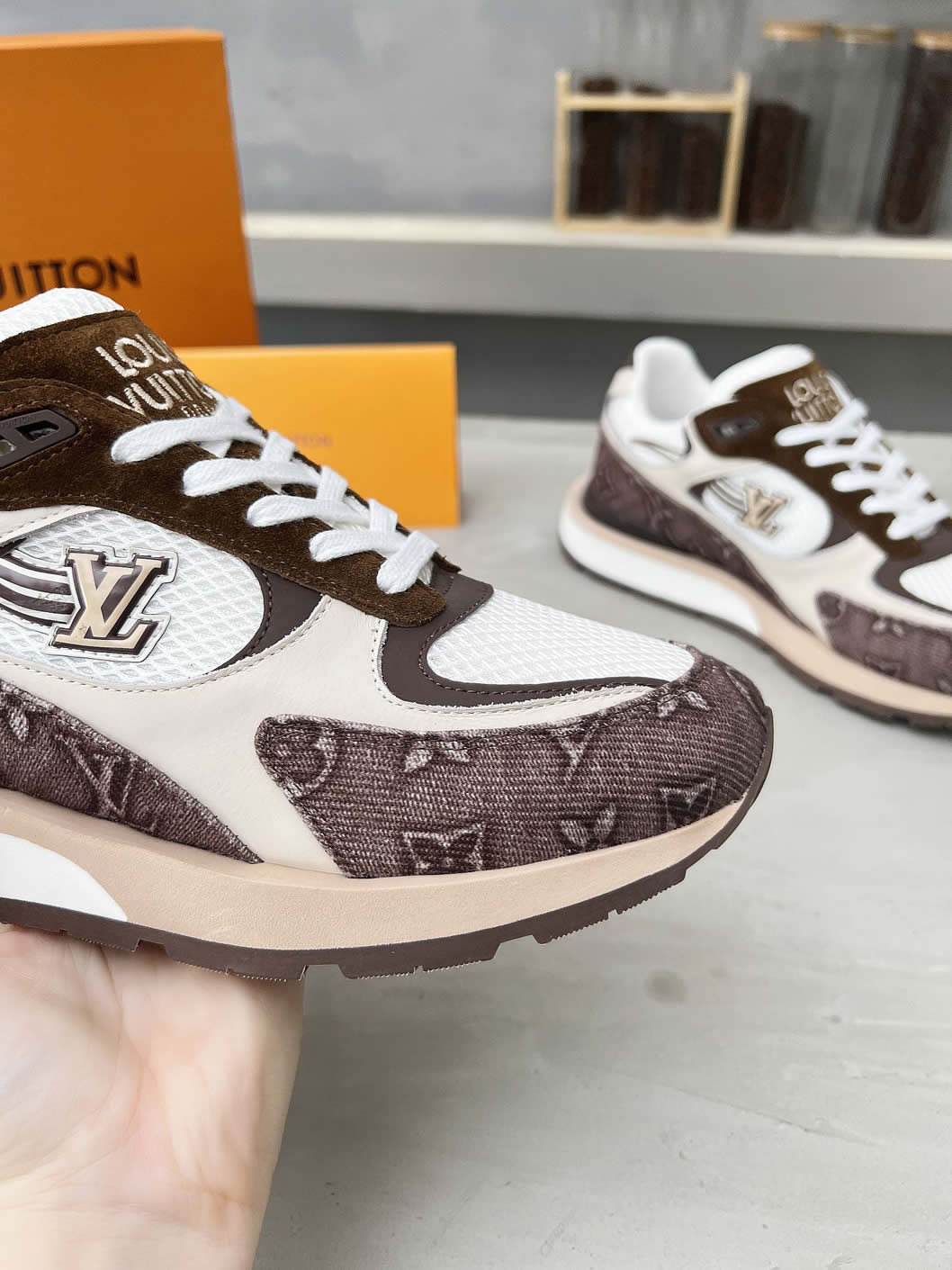ルイ・ヴィトン ランナウェイ・ライン スニーカー ブラウン shoes555 - 画像 (7)
