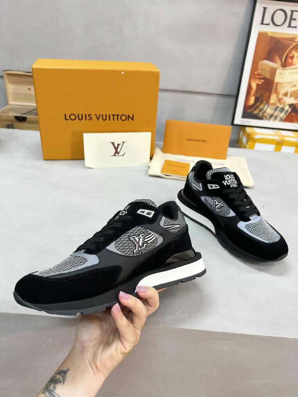 ルイ・ヴィトン ランナウェイ・ライン スニーカー ブラック shoes557 - 画像 (5)