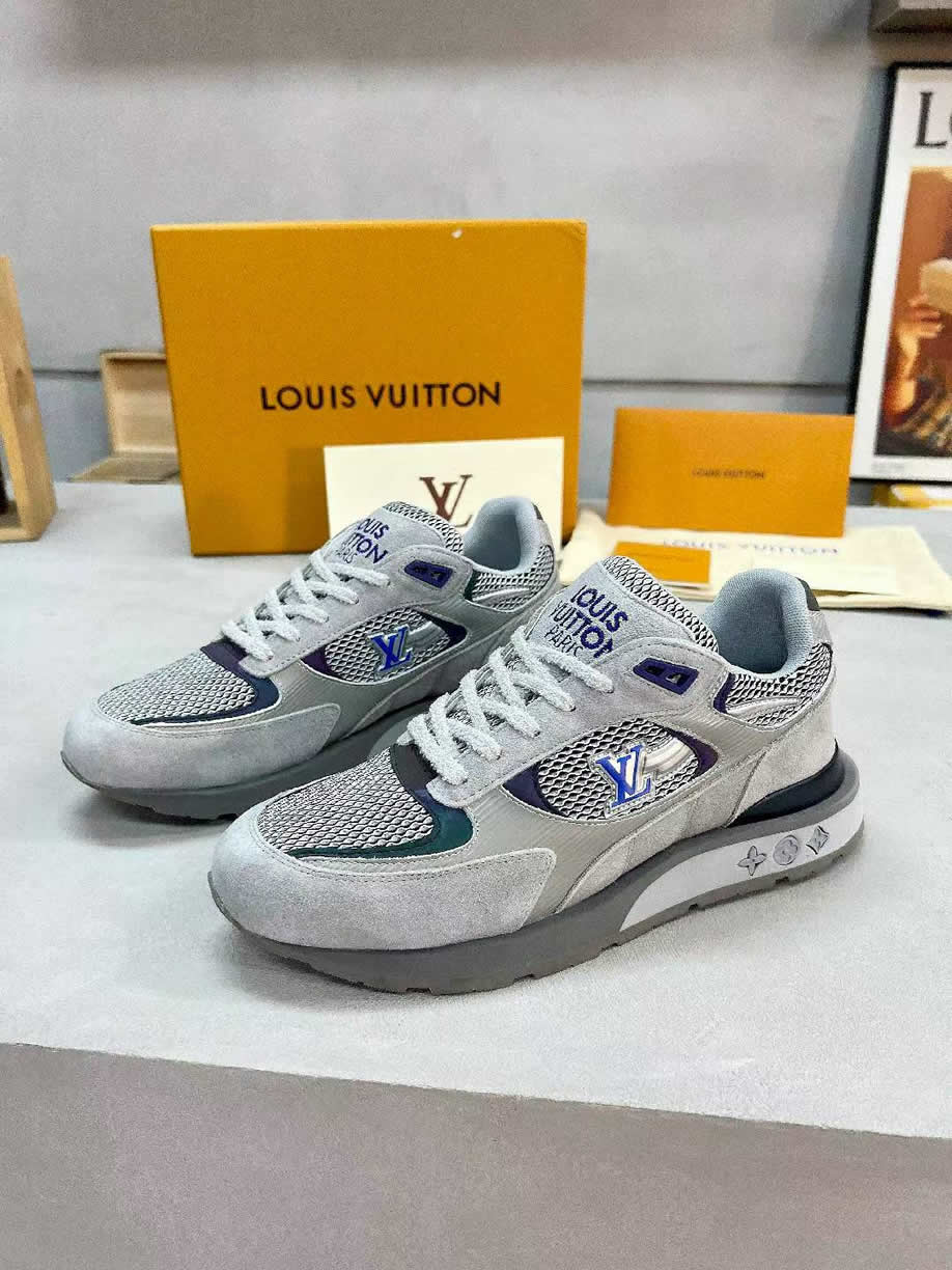 ルイ・ヴィトン ランナウェイ・ライン スニーカー グレー&パープル shoes558
