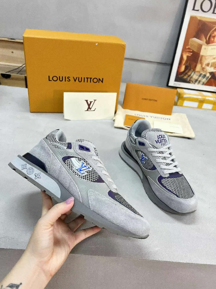 ルイ・ヴィトン ランナウェイ・ライン スニーカー グレー&パープル shoes558 - 画像 (2)