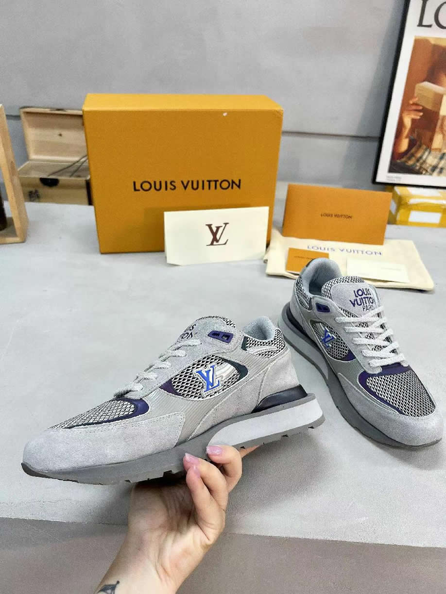 ルイ・ヴィトン ランナウェイ・ライン スニーカー グレー&パープル shoes558 - 画像 (3)