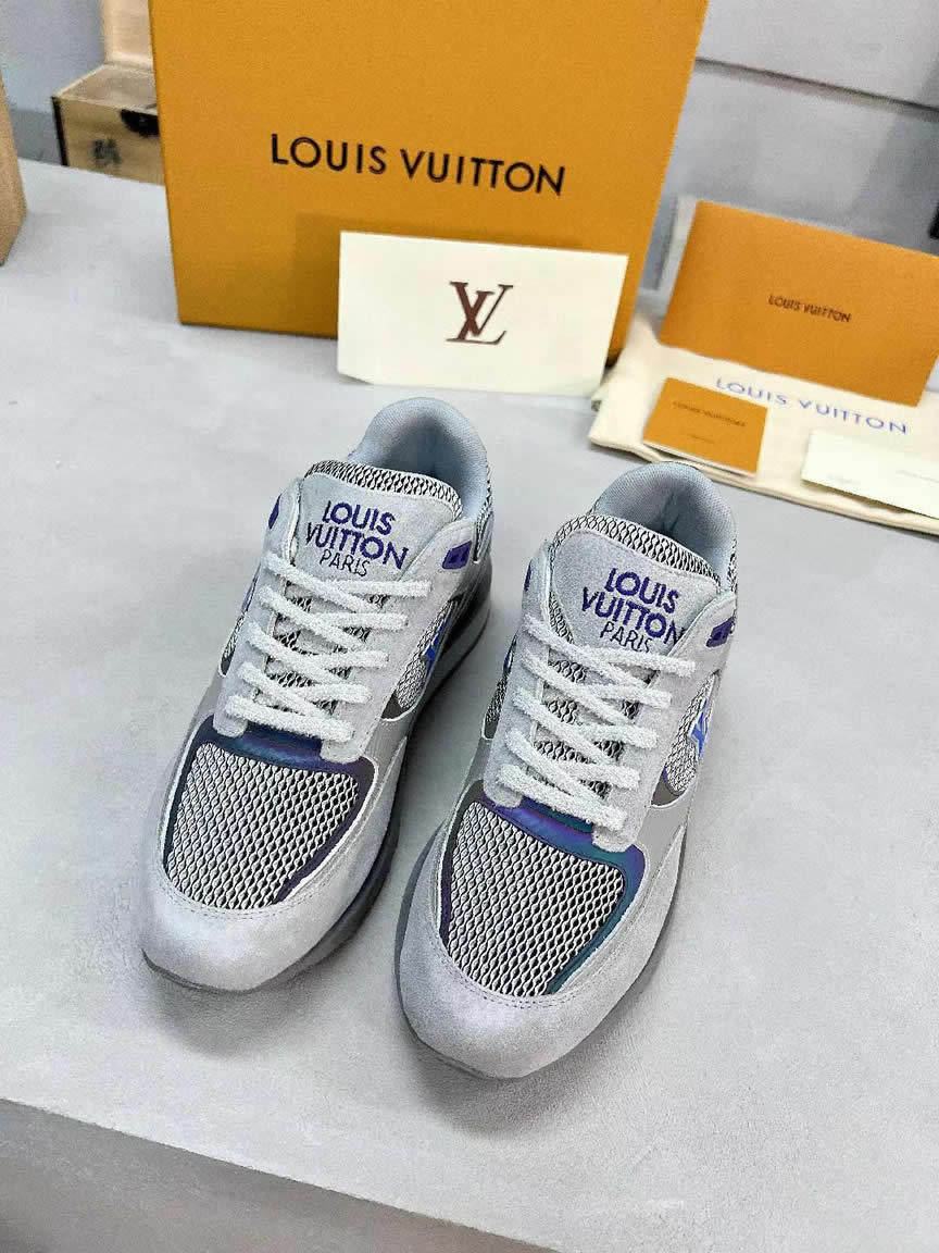 ルイ・ヴィトン ランナウェイ・ライン スニーカー グレー&パープル shoes558 - 画像 (4)