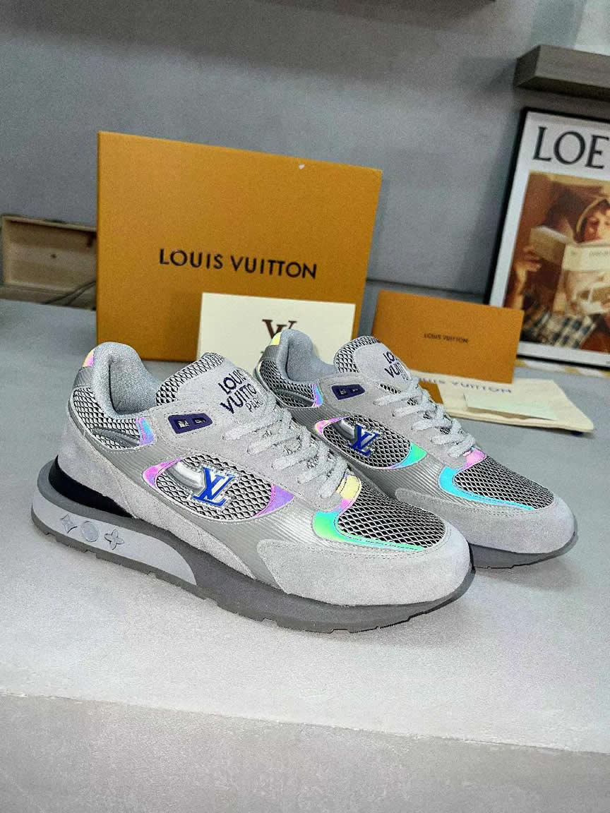 ルイ・ヴィトン ランナウェイ・ライン スニーカー グレー&パープル shoes558 - 画像 (5)