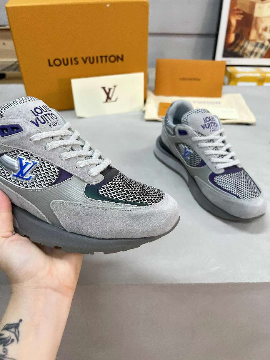 ルイ・ヴィトン ランナウェイ・ライン スニーカー グレー&パープル shoes558 - 画像 (6)