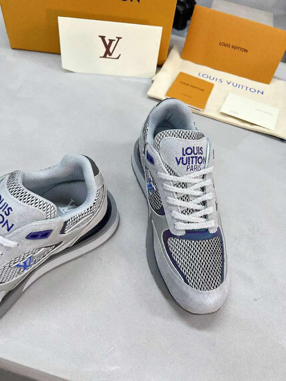 ルイ・ヴィトン ランナウェイ・ライン スニーカー グレー&パープル shoes558 - 画像 (7)