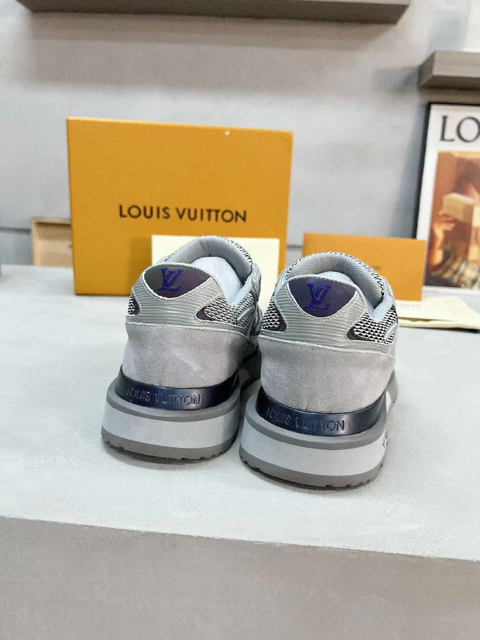 ルイ・ヴィトン ランナウェイ・ライン スニーカー グレー&パープル shoes558 - 画像 (8)