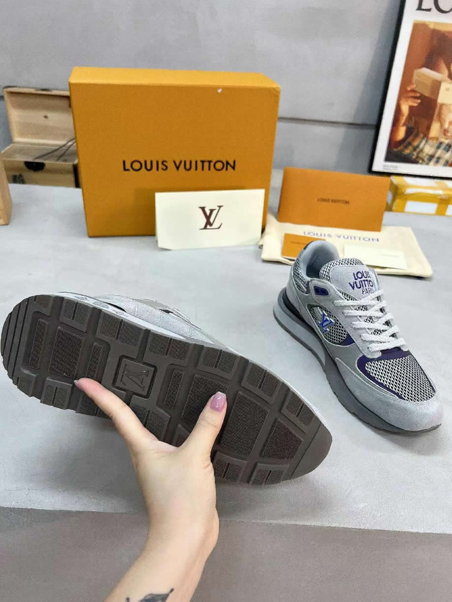 ルイ・ヴィトン ランナウェイ・ライン スニーカー グレー&パープル shoes558 - 画像 (9)