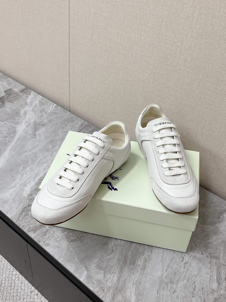 バーバリー ホワイト レザー スニーカー shoes560 - 画像 (5)
