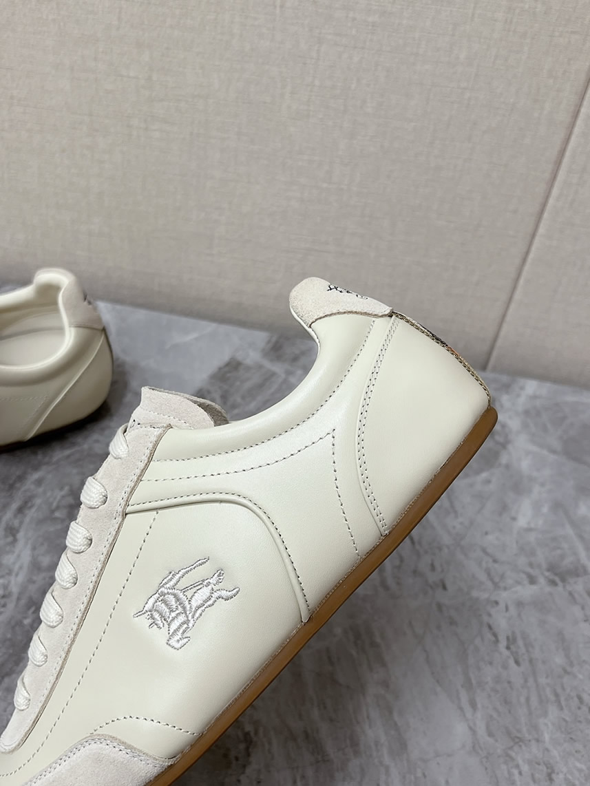 バーバリー オフホワイト レザー スニーカー shoes561 - 画像 (8)