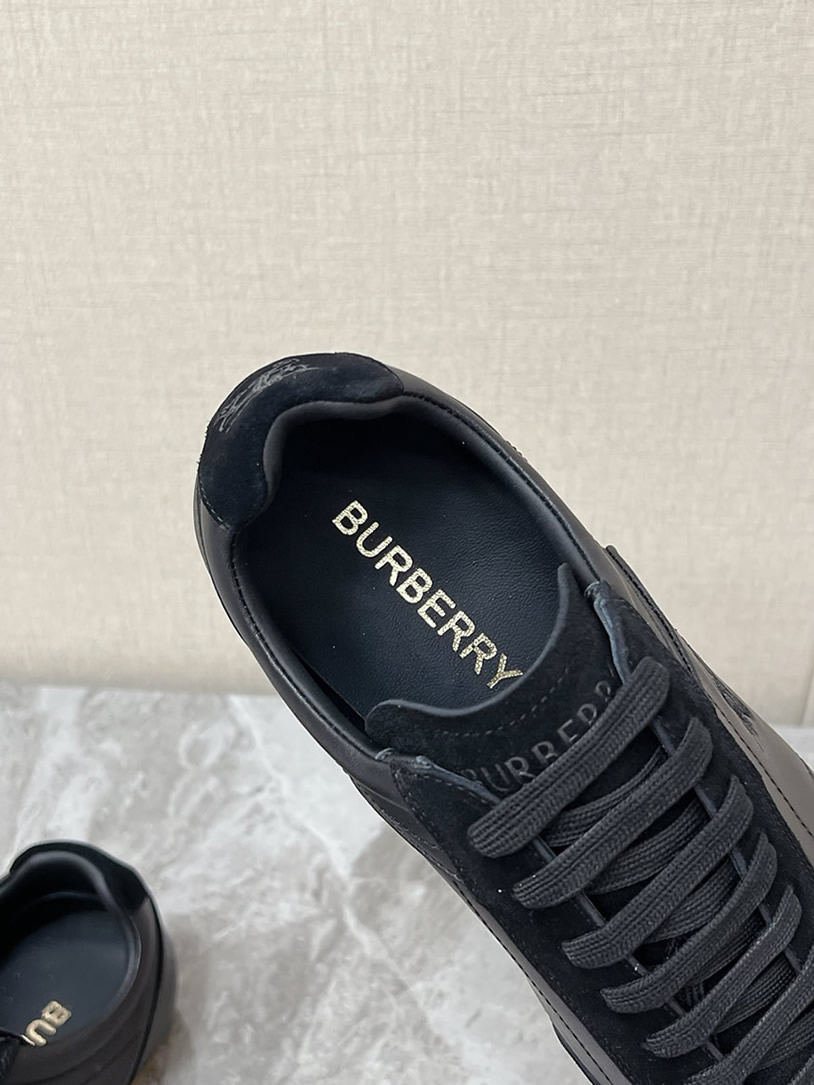 バーバリー ブラック レザー スニーカー shoes564 - 画像 (7)