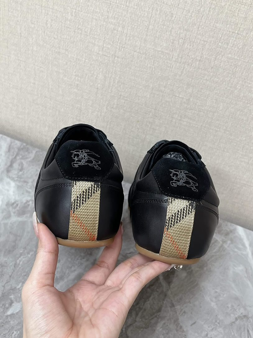 バーバリー ブラック レザー スニーカー shoes564 - 画像 (8)