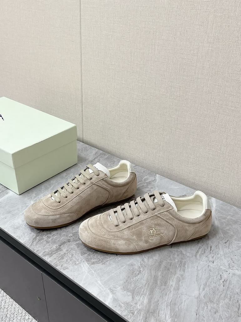 バーバリー ベージュ スエード スニーカー shoes565 - 画像 (2)