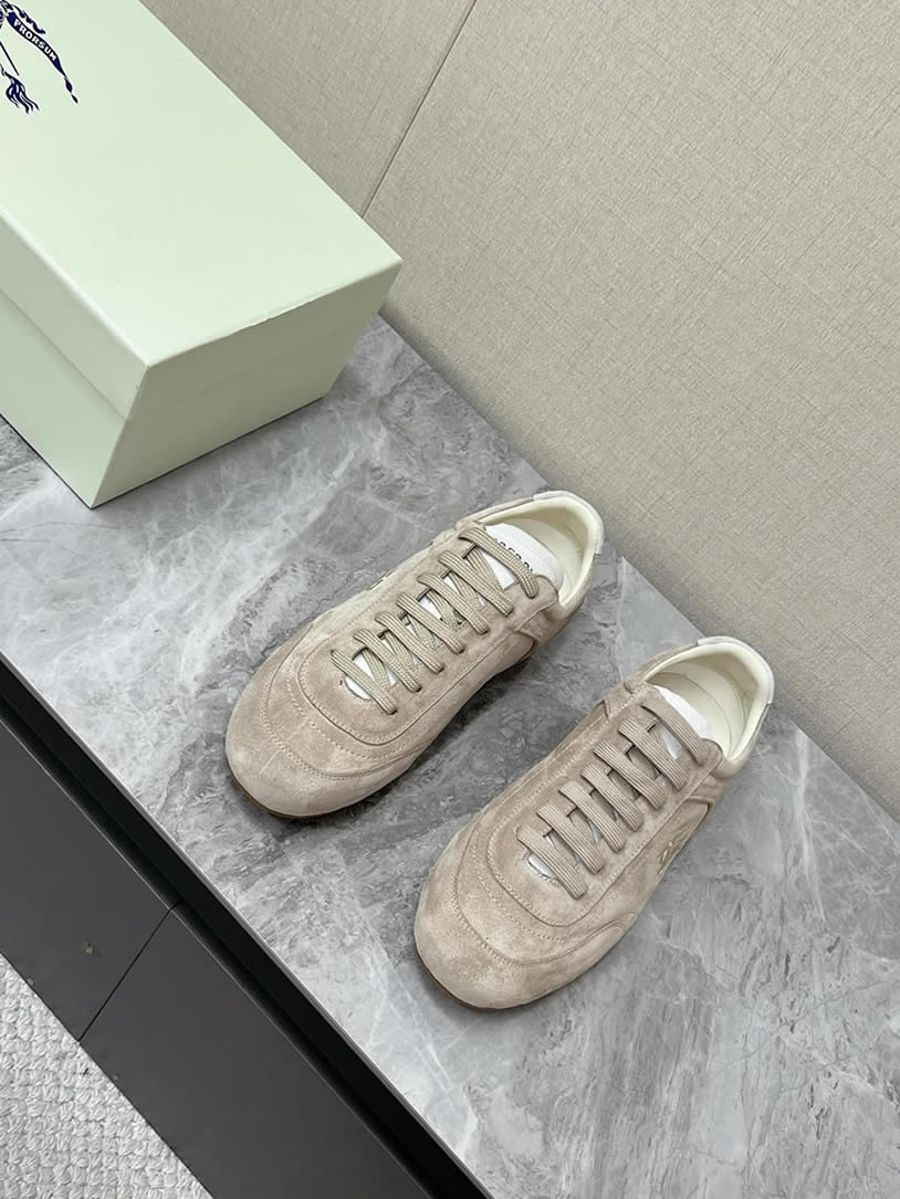 バーバリー ベージュ スエード スニーカー shoes565 - 画像 (3)