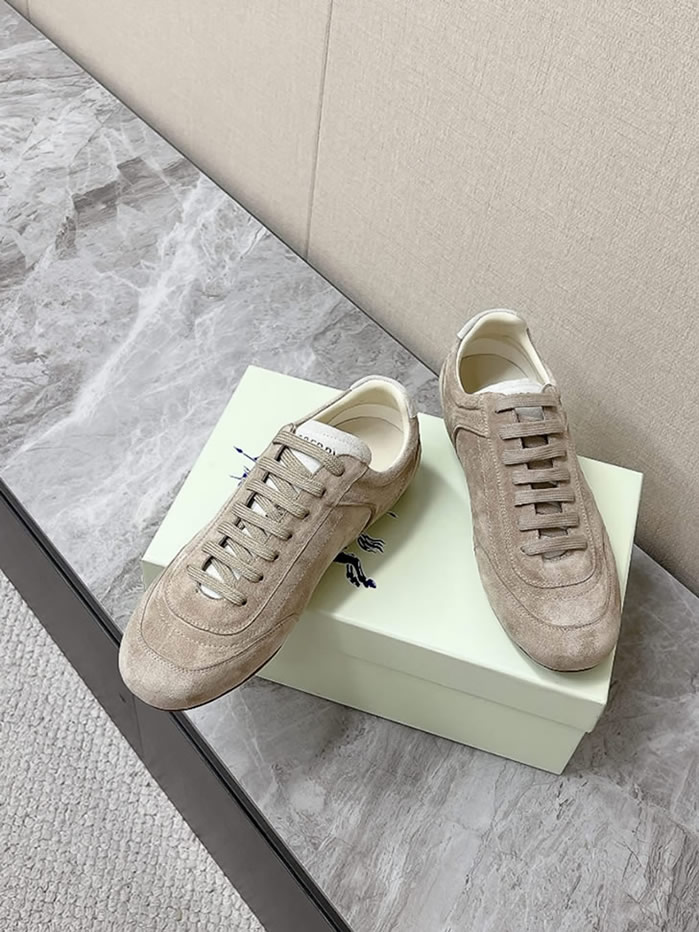 バーバリー ベージュ スエード スニーカー shoes565 - 画像 (4)