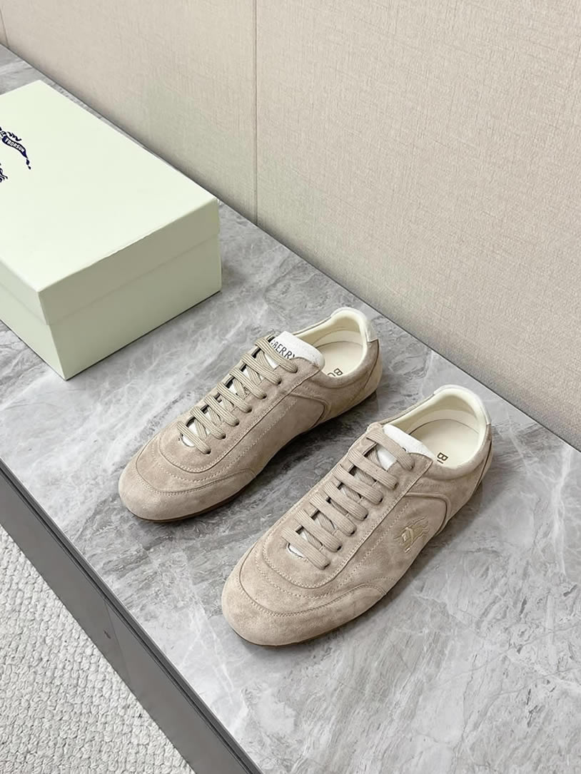 バーバリー ベージュ スエード スニーカー shoes565 - 画像 (5)