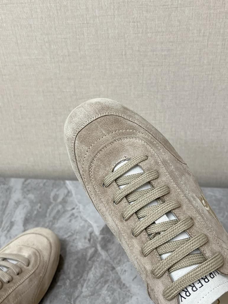 バーバリー ベージュ スエード スニーカー shoes565 - 画像 (6)