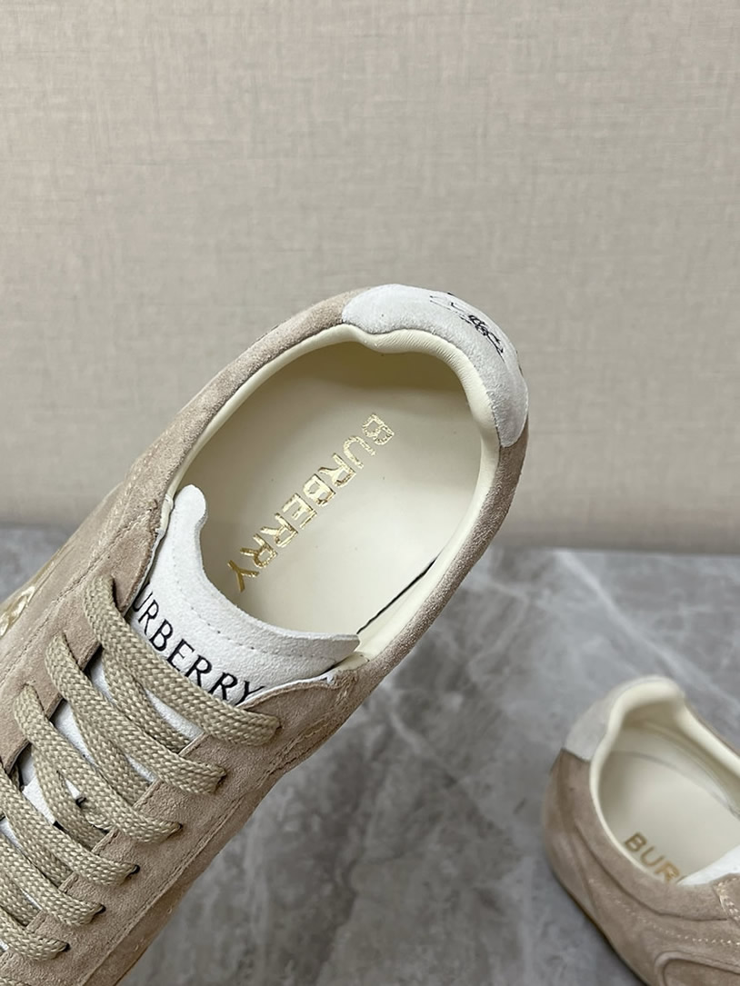 バーバリー ベージュ スエード スニーカー shoes565 - 画像 (7)