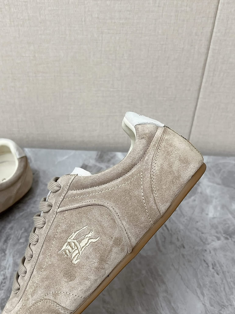 バーバリー ベージュ スエード スニーカー shoes565 - 画像 (8)