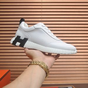 エルメス バウンシング スニーカー パンチングレザー ホワイト shoes572